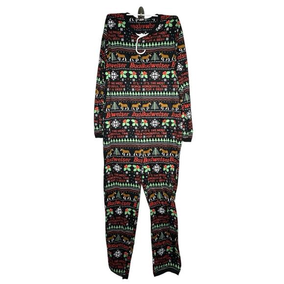 Other - Budweiser Christmas Ugly Sweater Onesie Pajamas XL